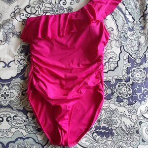 La Blanca - one shoulder ruffled swimsuit